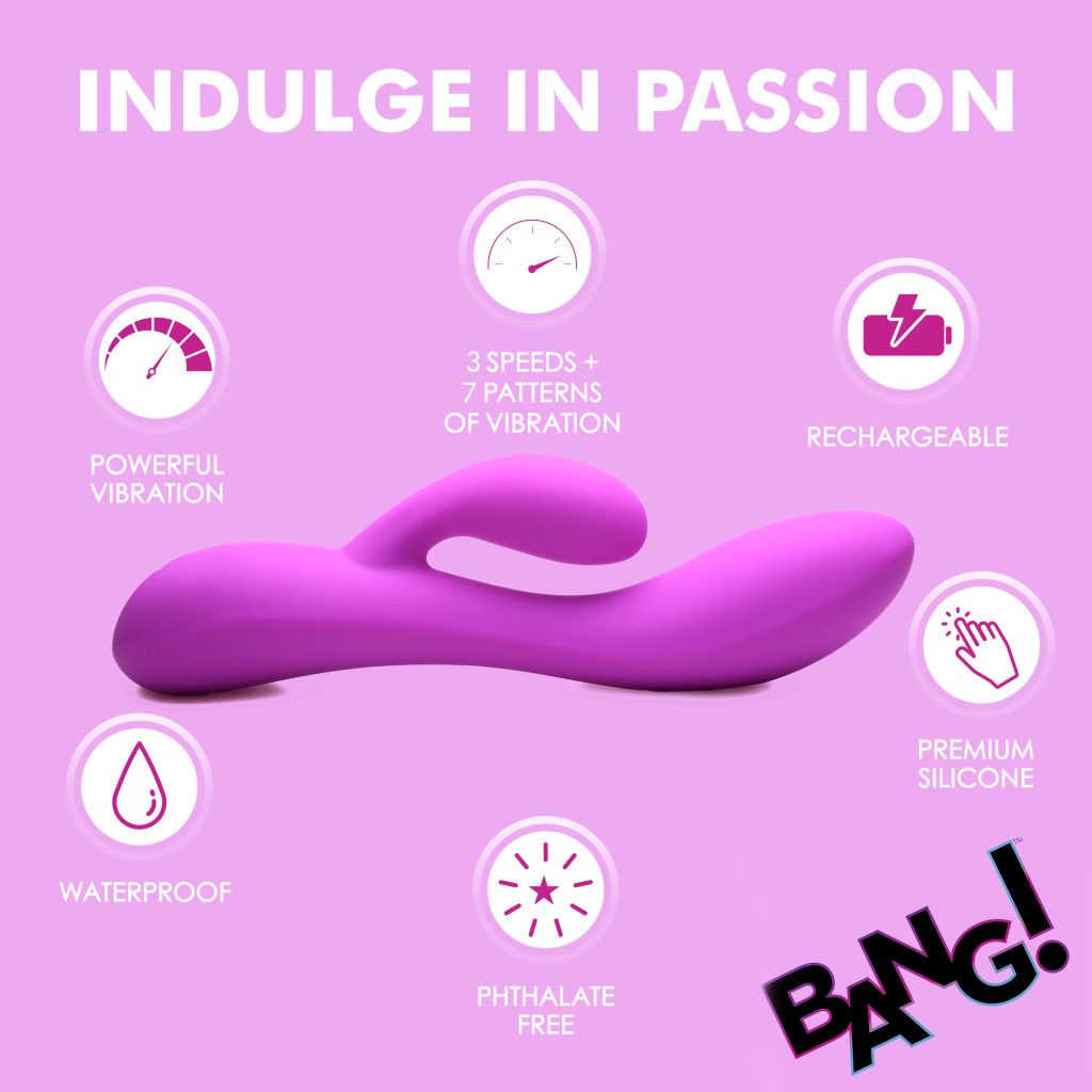 10x Flexible Silicone Rabbit Vibrator - Purple
