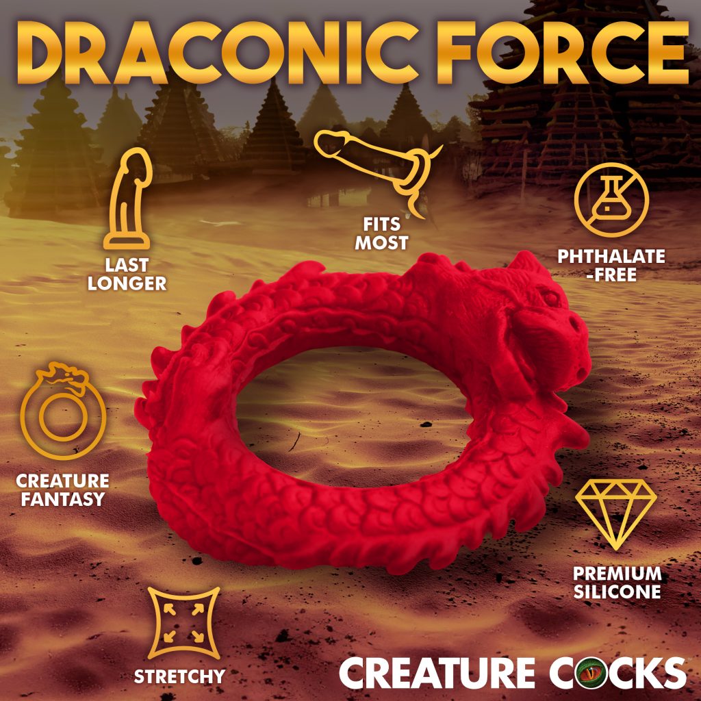 Rise Of The Dragon Silicone Cock Ring