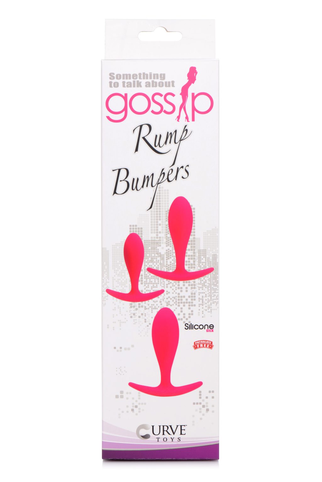 Rump Bumpers 3 Piece Silicone Anal Plug Set - Pink