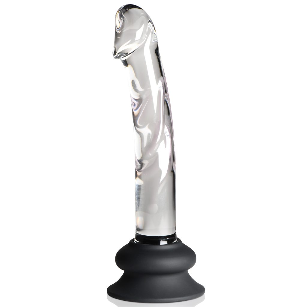 Glass Dildo With Silicone Base - 7 Inch