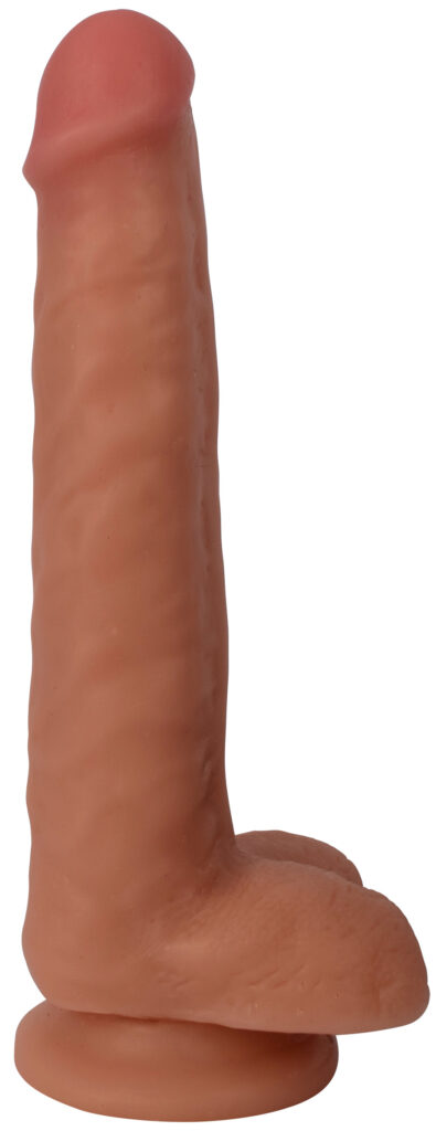 Thinz 8 Inch Slim Dildo With Balls - Light