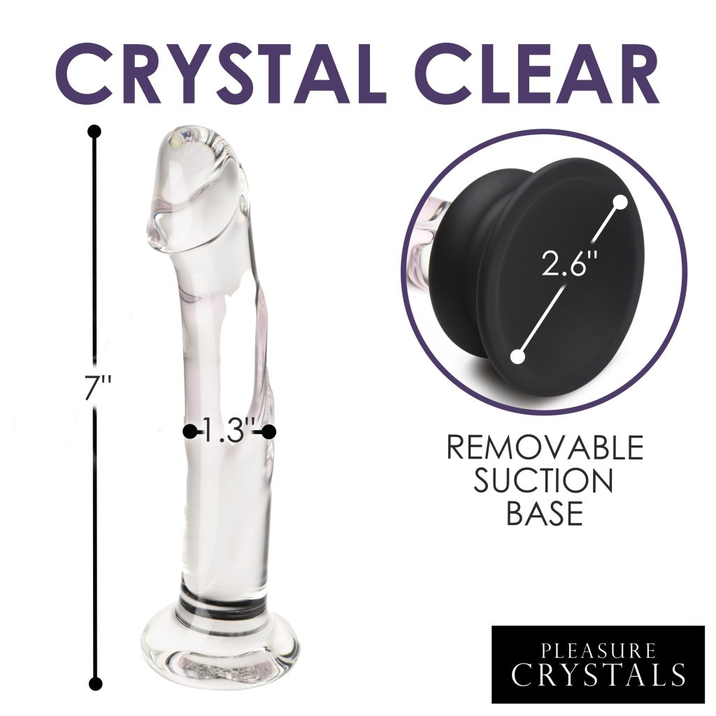Glass Dildo With Silicone Base - 7 Inch