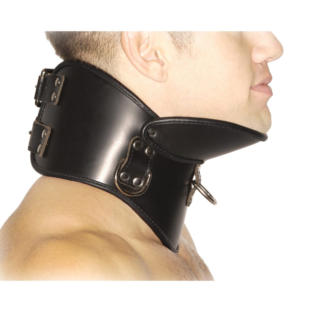 Strict Leather Bdsm Posture Collar - Mediumlarge