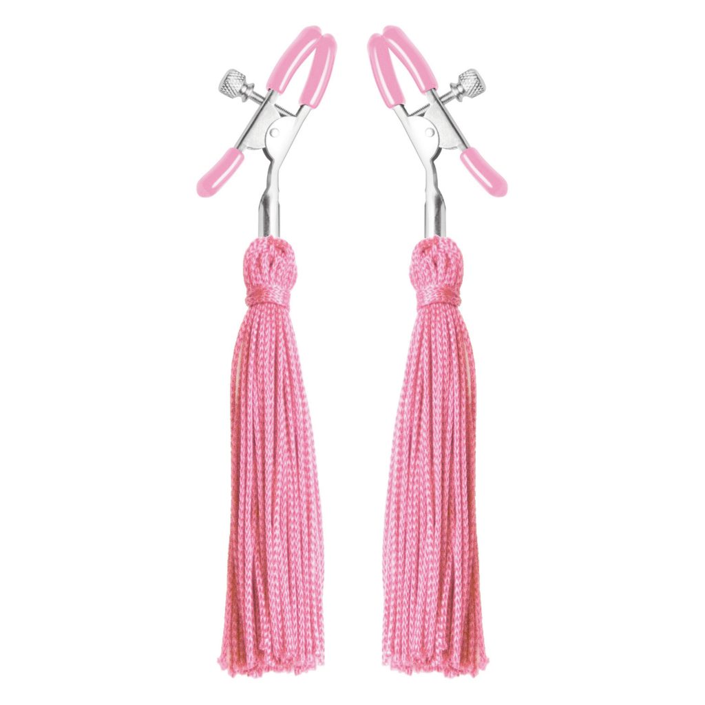 Tickle Me Pink Nipple Clamp Tassels