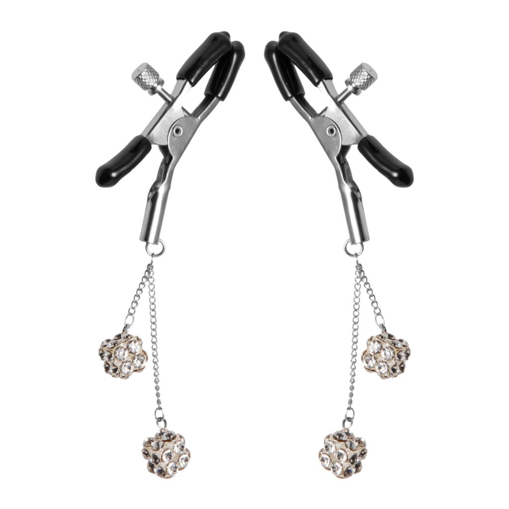 Ornament Adjustable Nipple Clamps With Jewel Accents