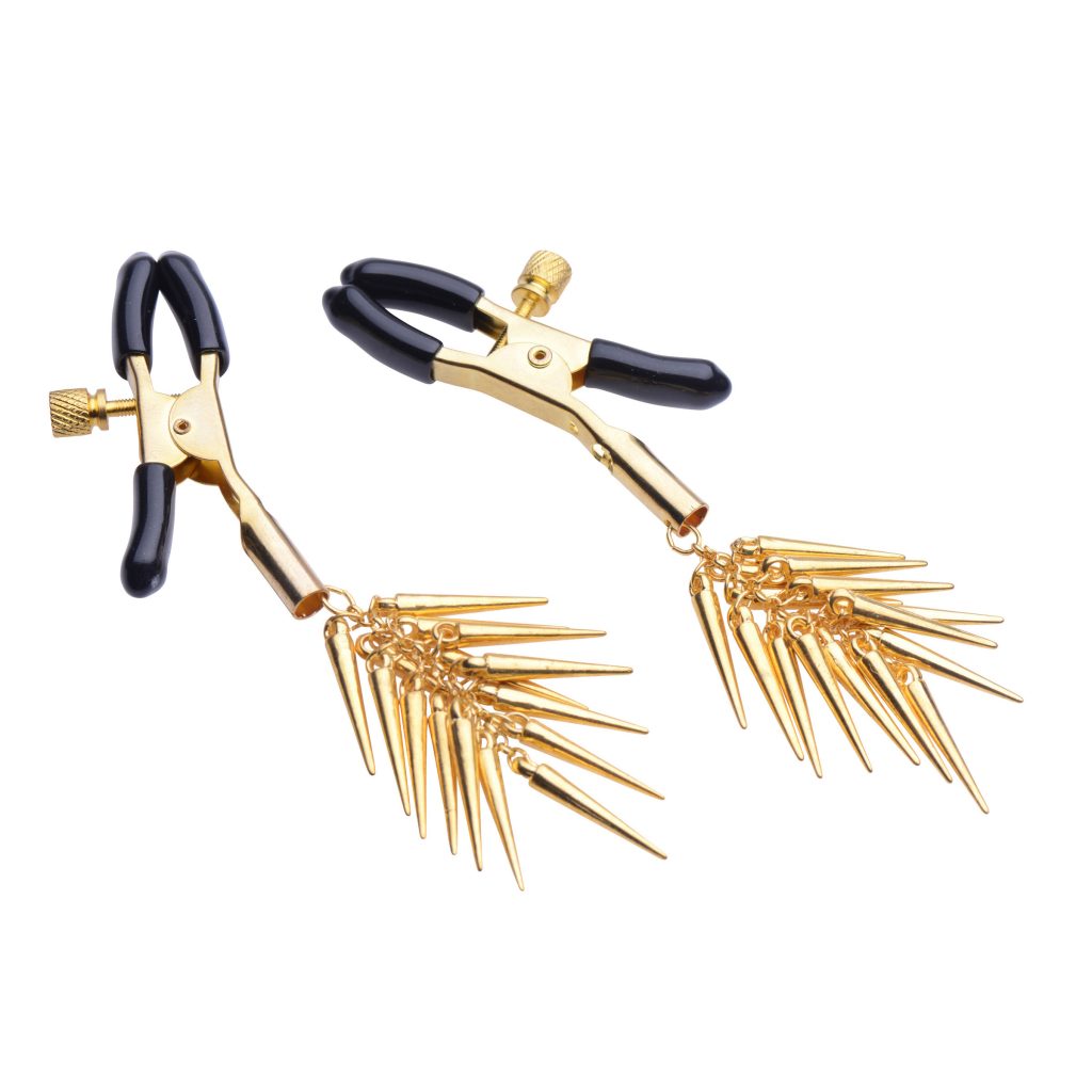 Lure Adjustable Nipple Clamps With Gold Spikes