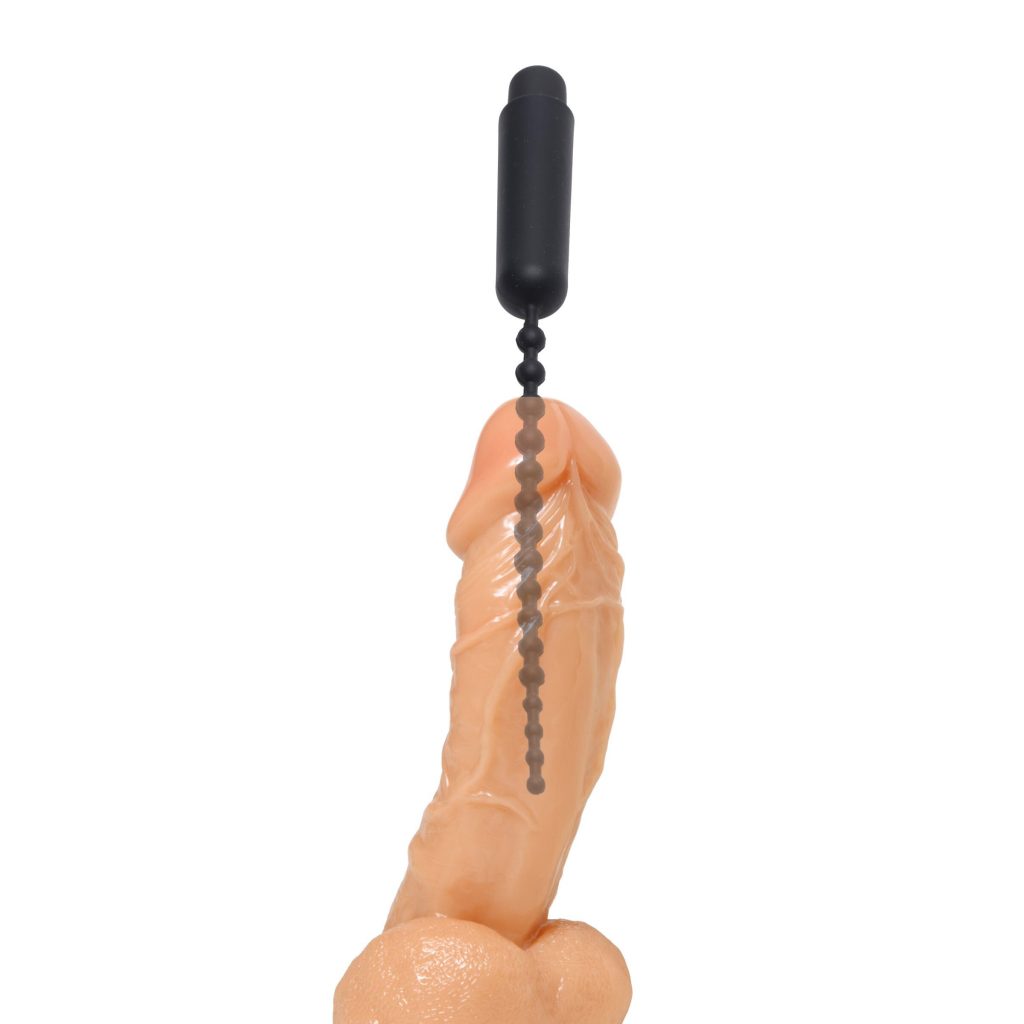 Dark Rod Vibrating Beaded Silicone Sound