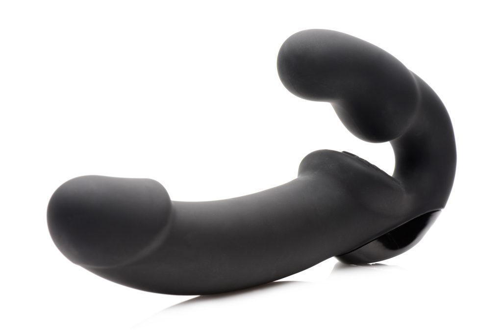 Urge Silicone Strapless Strap On With Remote- Black