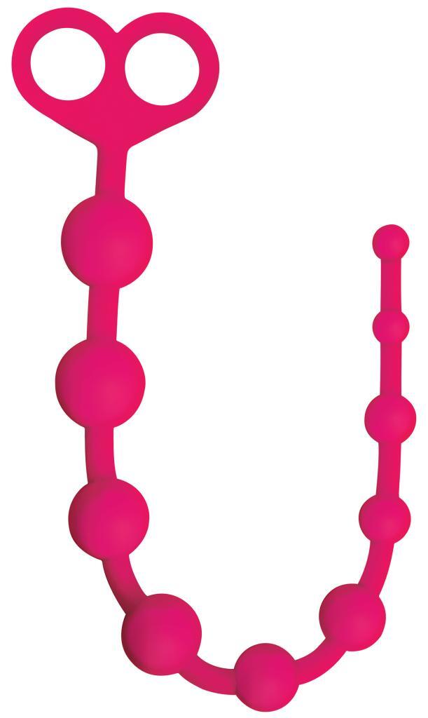 Perfect 10 Silicone Anal Beads - Pink