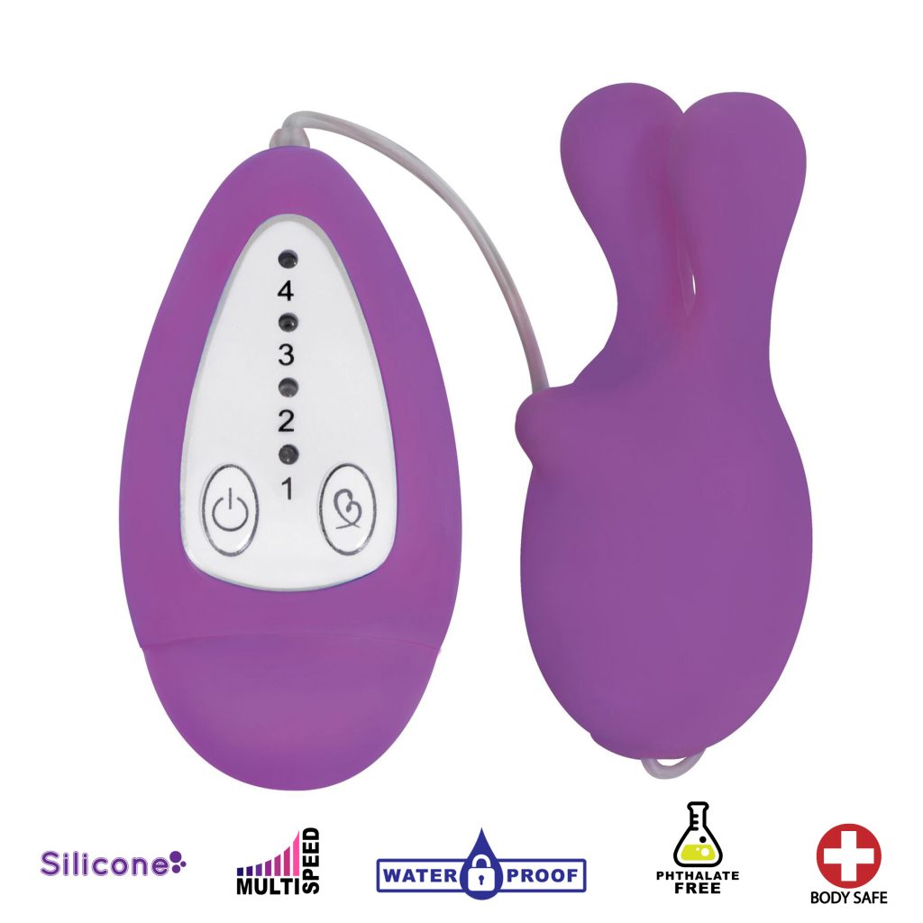 Bounce Silicone Bunny Bullet Vibe- Purple