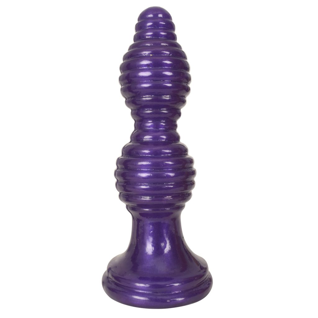 The Queen Ribbed Anal Plug * Purple