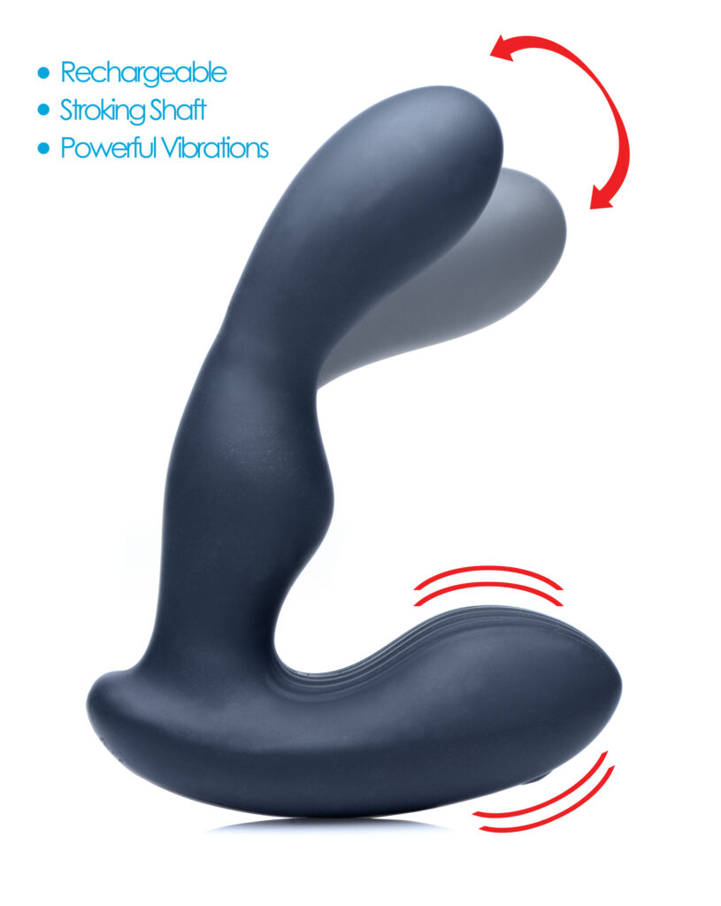 7x P-stroke Silicone Prostate Stimulator With Stroking Shaft