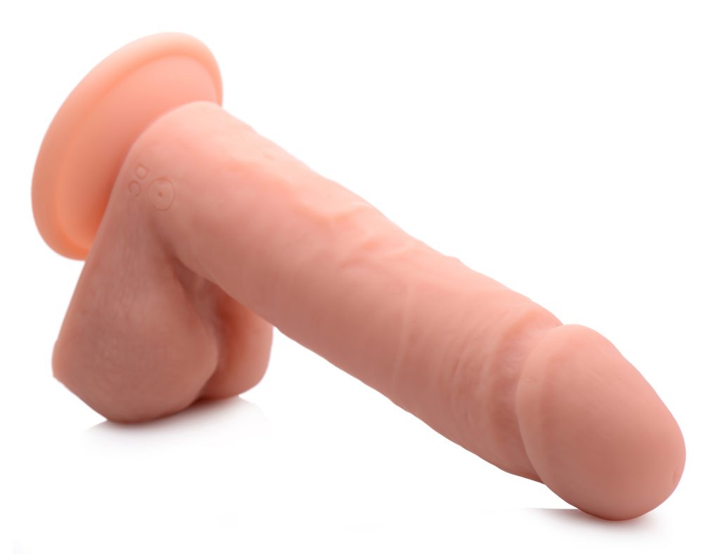 Big Shot Vibrating Remote Control Silicone Dildo With Balls - 8 Inch