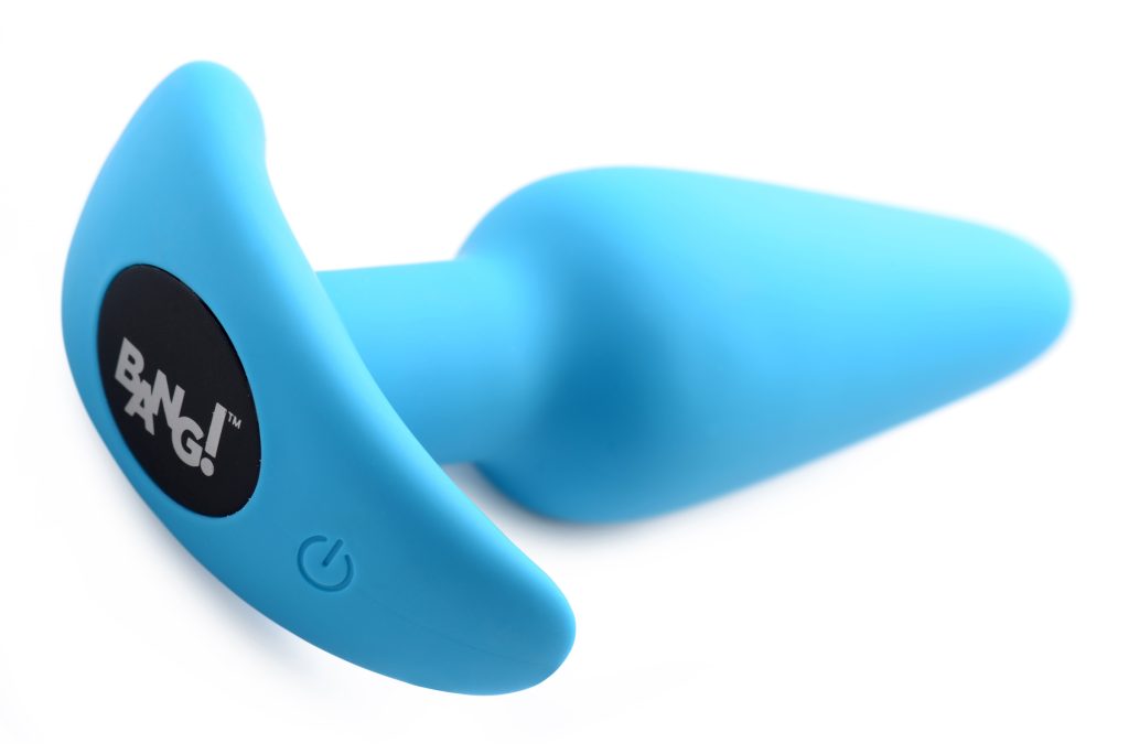 Remote Control 21x Vibrating Silicone Butt Plug - Blue