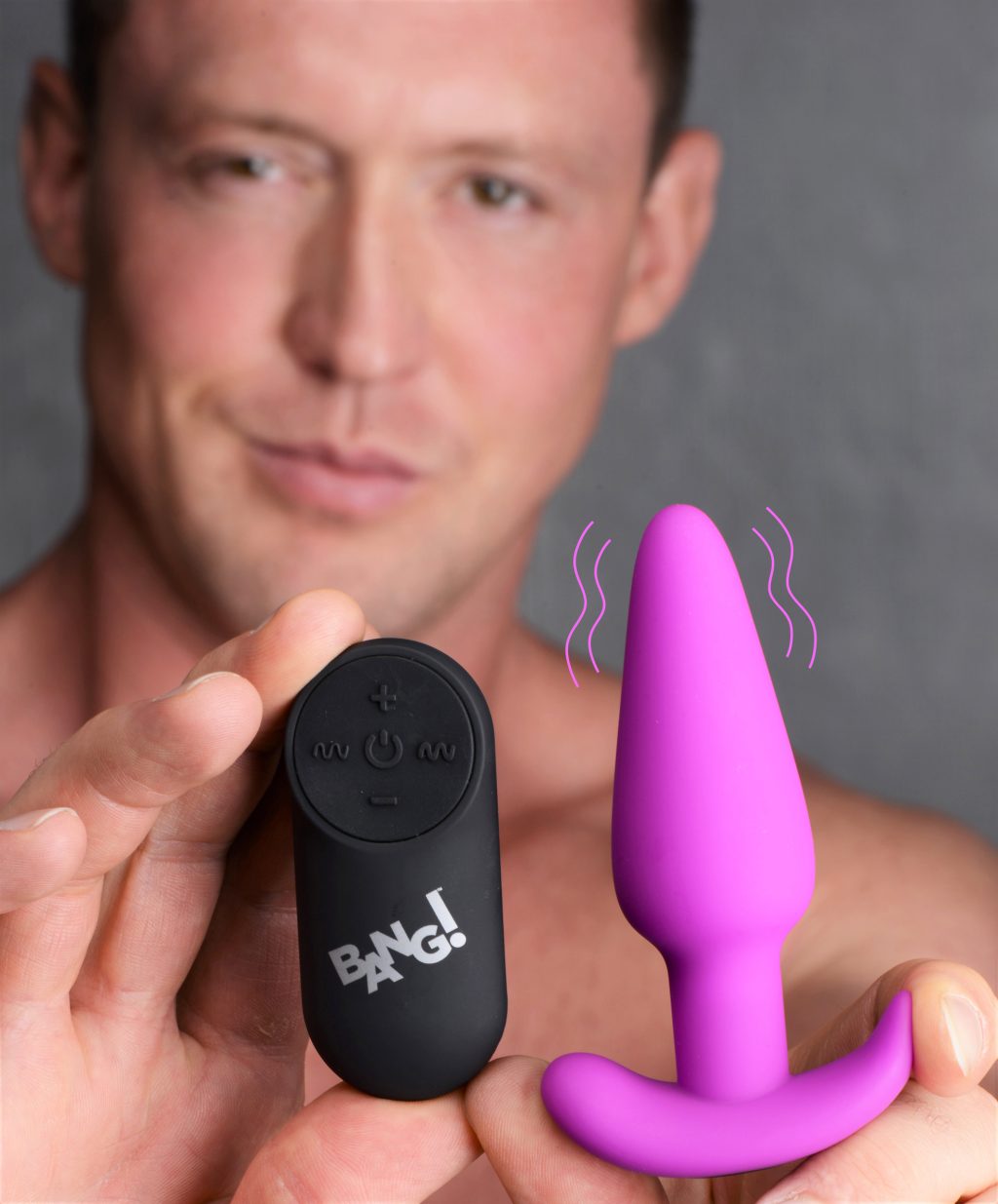 Remote Control 21x Vibrating Silicone Butt Plug - Purple