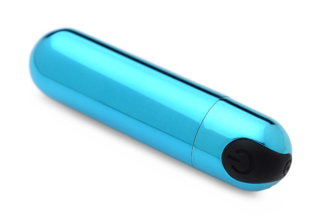 10x Rechargeable Vibrating Metallic Bullet - Blue