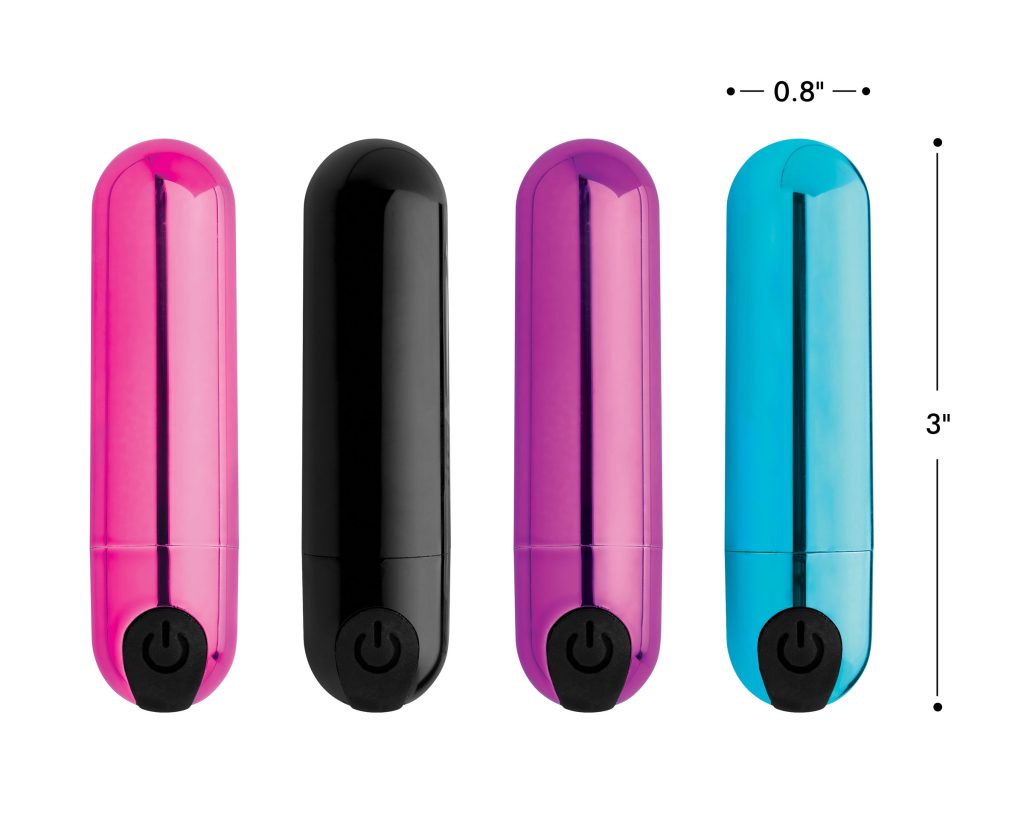 10x Rechargeable Vibrating Metallic Bullet - Pink