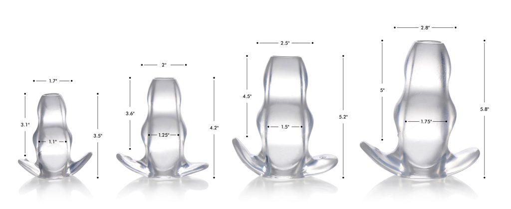 Clear View Hollow Anal Plug - Xl