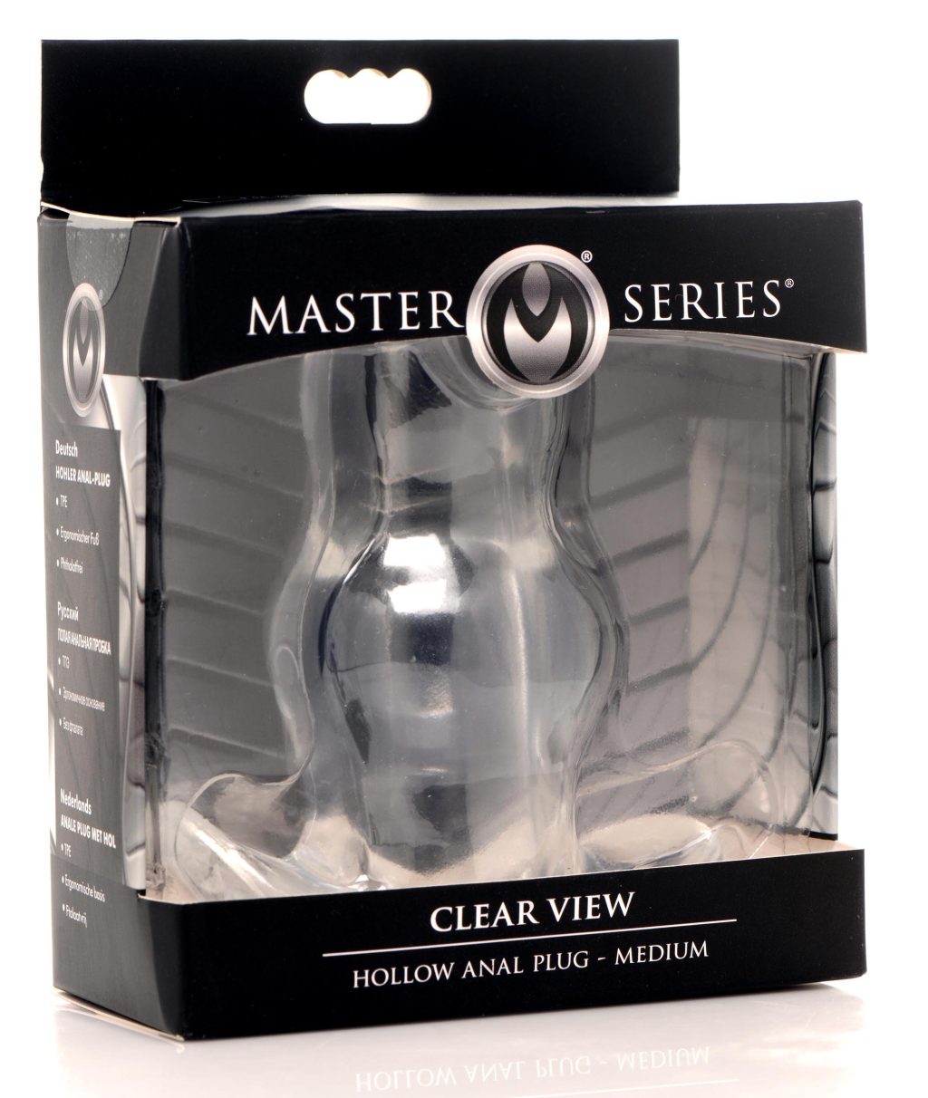 Clear View Hollow Anal Plug - Medium