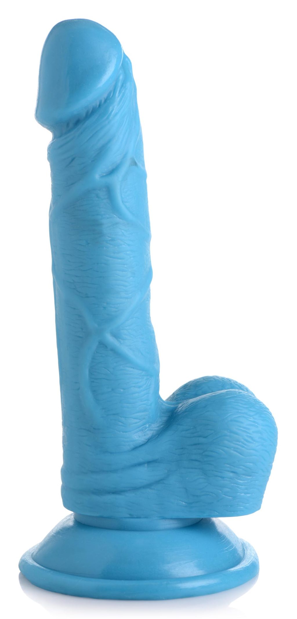 6.5 Inch Dildo With Balls - Blue