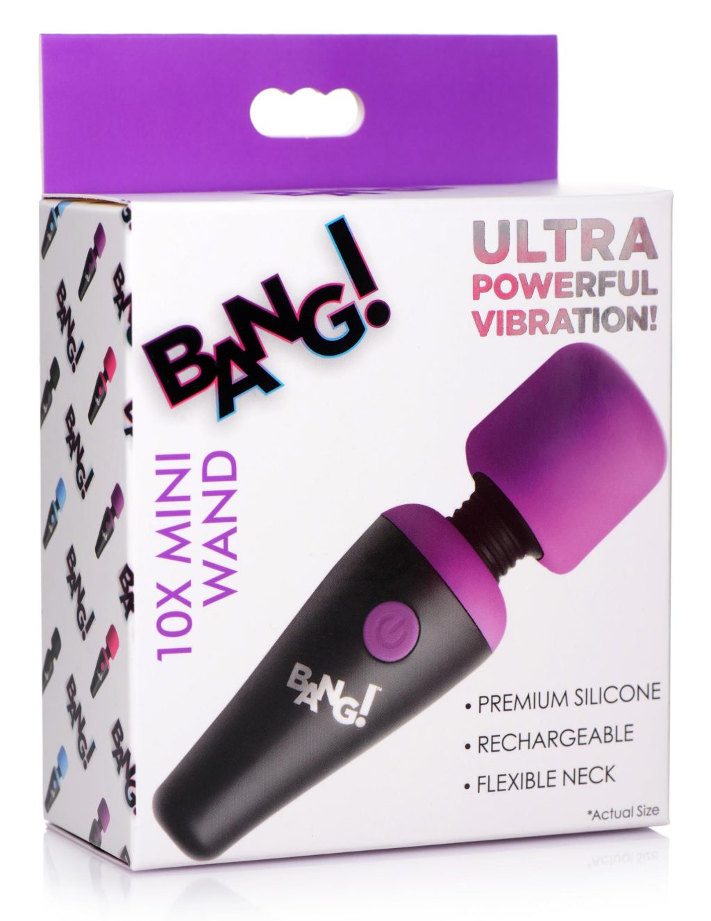 10x Ultra Powerful Silicone Mini Wand - Purple