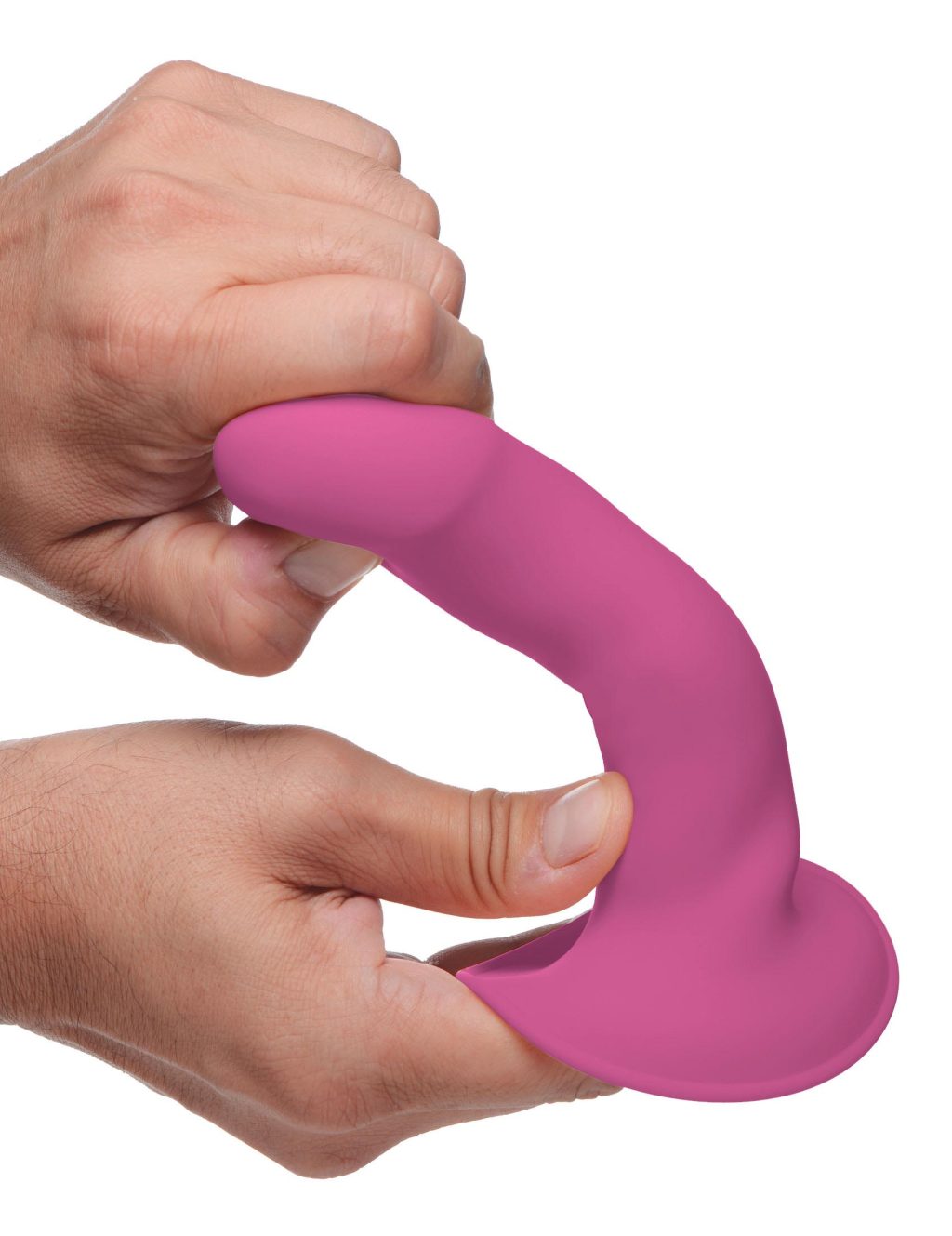 10x Squeezable Vibrating Dildo - Pink