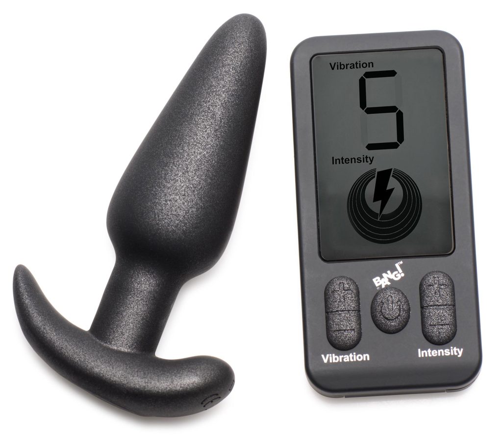 25x Vibrating Silicone Butt Plug With Remote Control