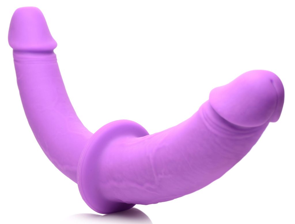 Silicone Double Dildo With Harness