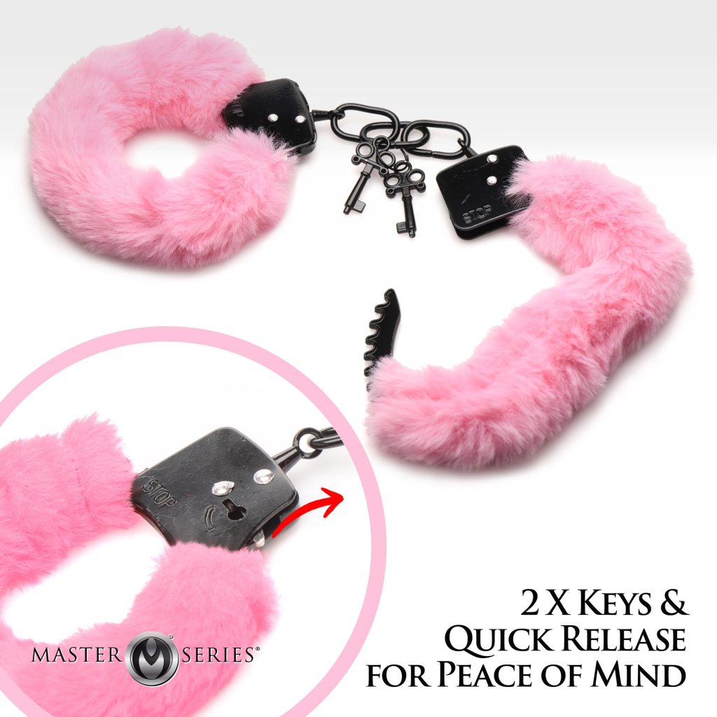 Cuffed In Fur Furry Handcuffs - Pink