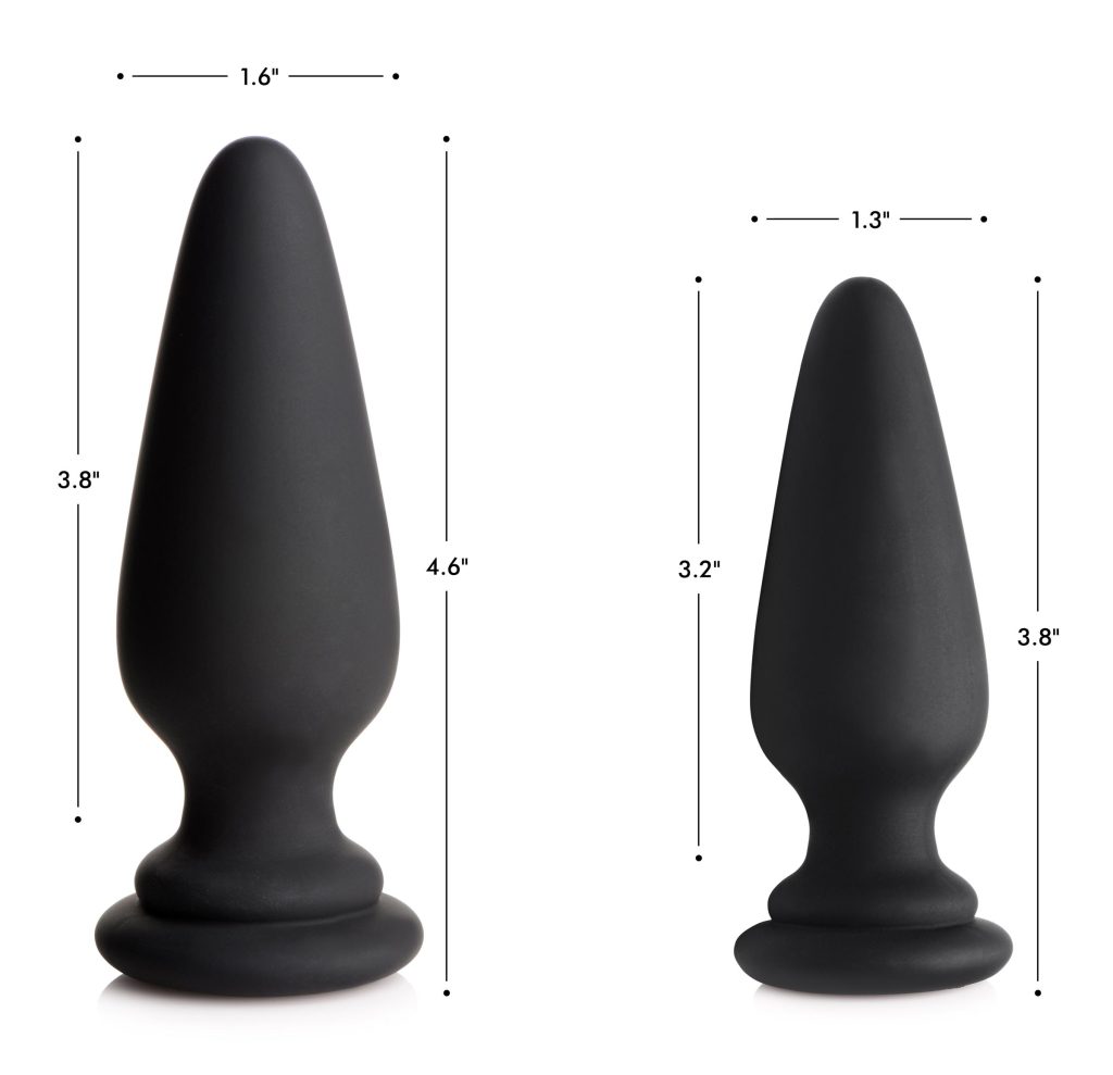 Large Anal Plug With Interchangeable Fox Tail - Rainbow