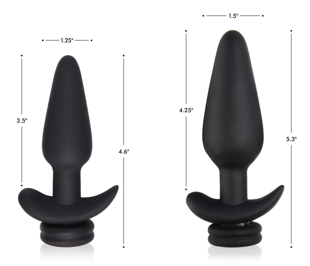 Small Vibrating Anal Plug With Interchangeable Fox Tail - Black And White