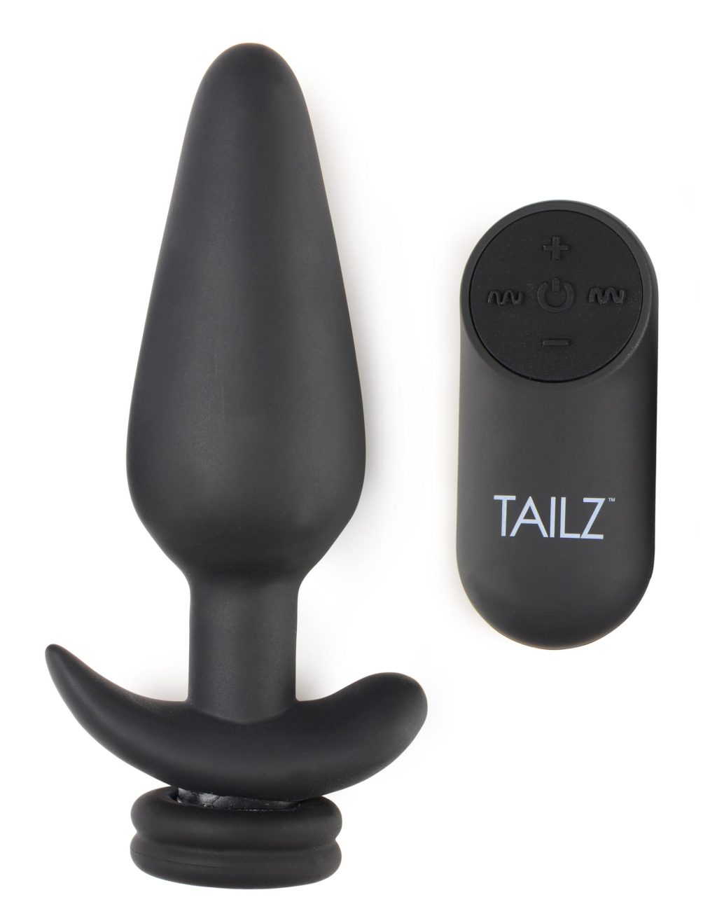 Interchangeable 10x Vibrating Silicone Anal Plug With Remote - Large