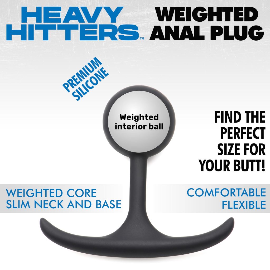 Premium Silicone Round Weighted Anal Plug - Medium
