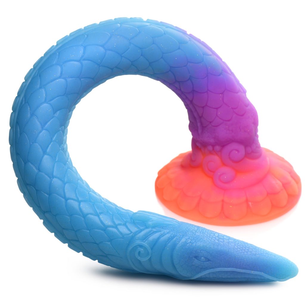 Makara Glow-in-the-dark Silicone Snake Dildo