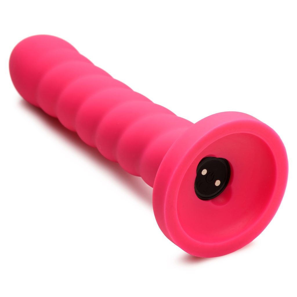 21x Soft Swirl Silicone Rechargeable Vibrator With Control - Magenta