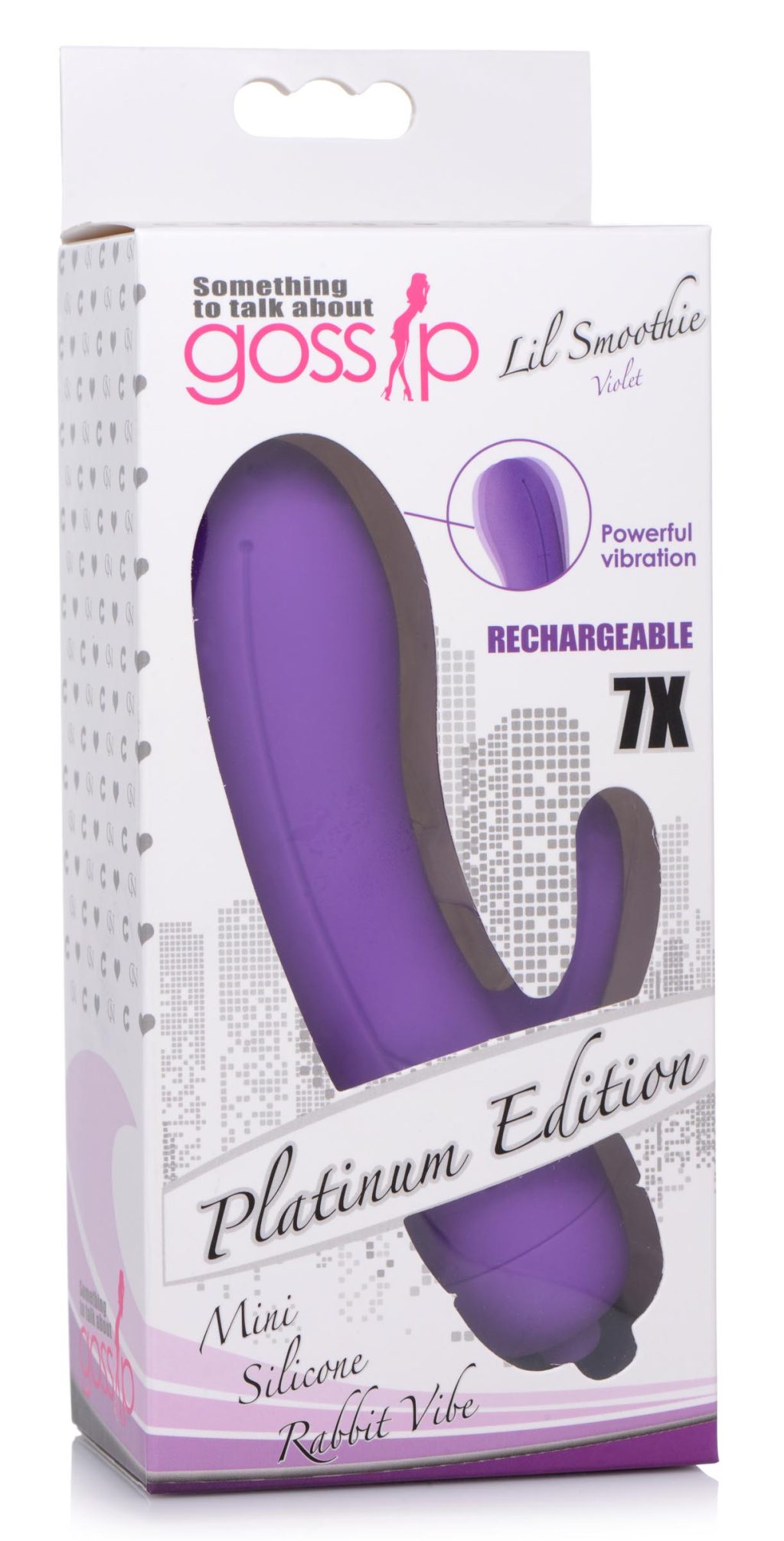 7x Lil Smoothie Mini Silicone Rabbit Vibe - Violet