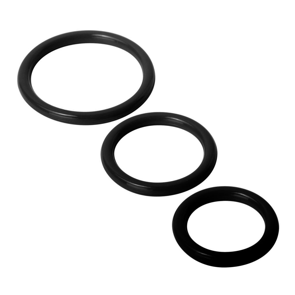 Trinity Silicone Cock Rings Black