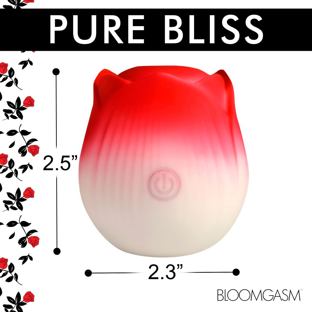 Pulsing Petals Throbbing Rose Clit Stimulator - Red