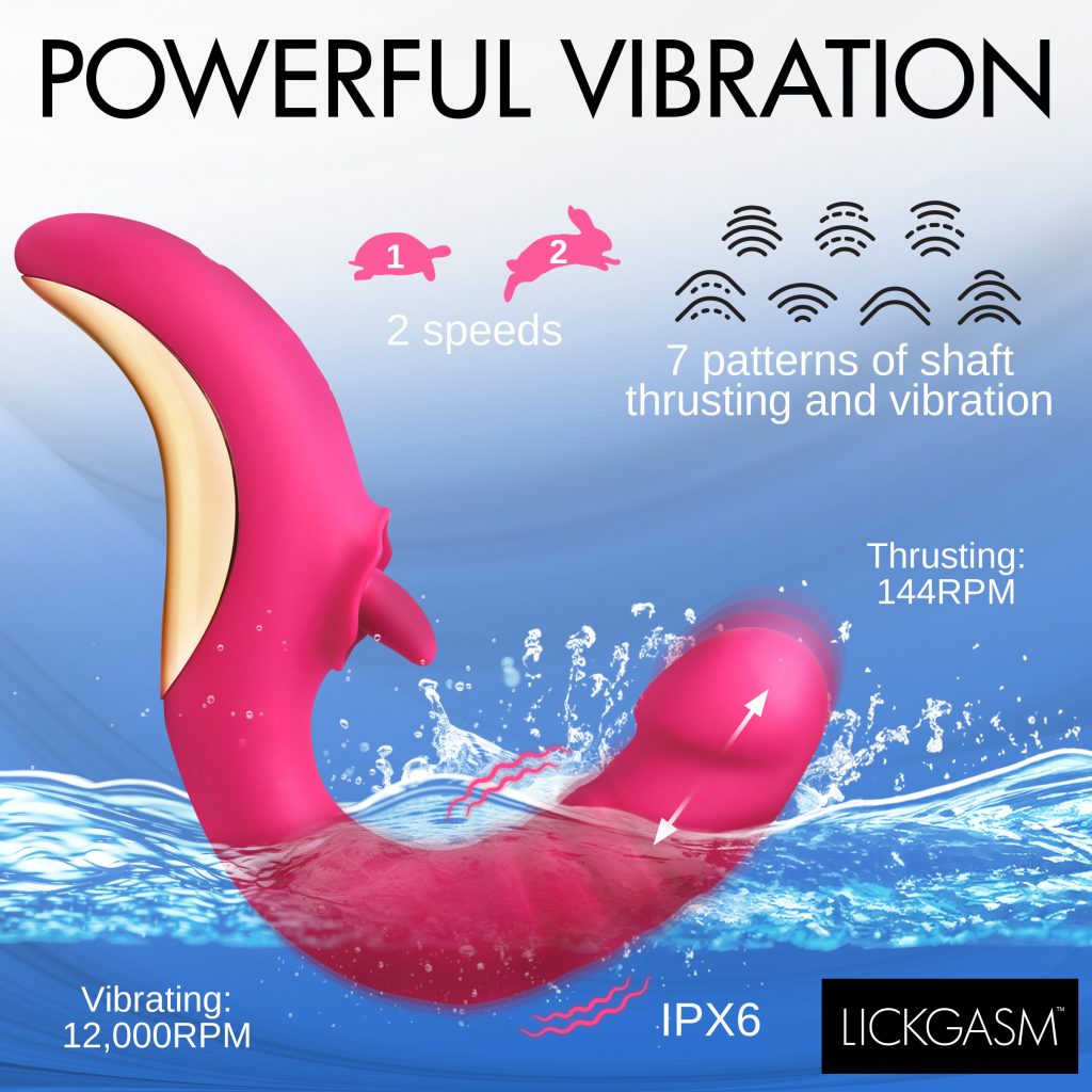 Tease And Please Thrusting And Licking Vibrator