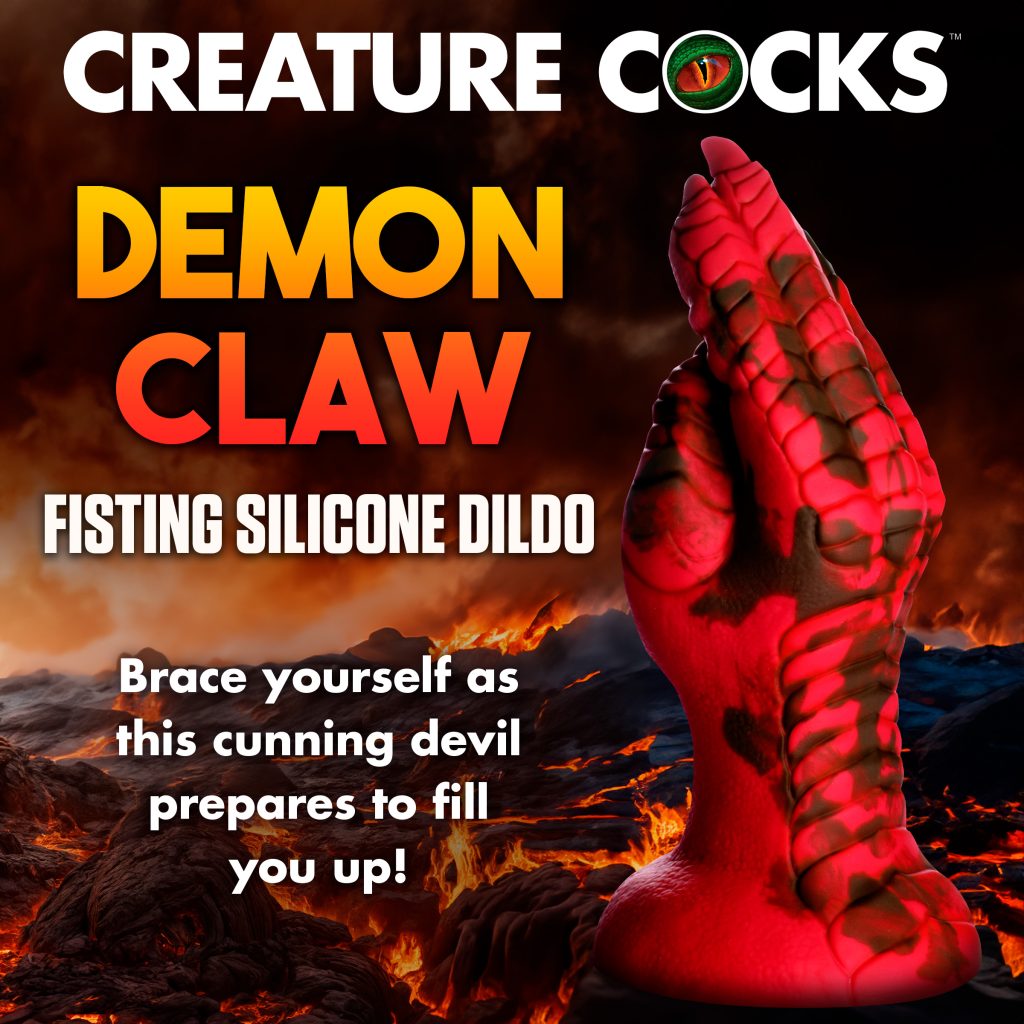 Demon Claw Fisting Silicone Dildo - Red