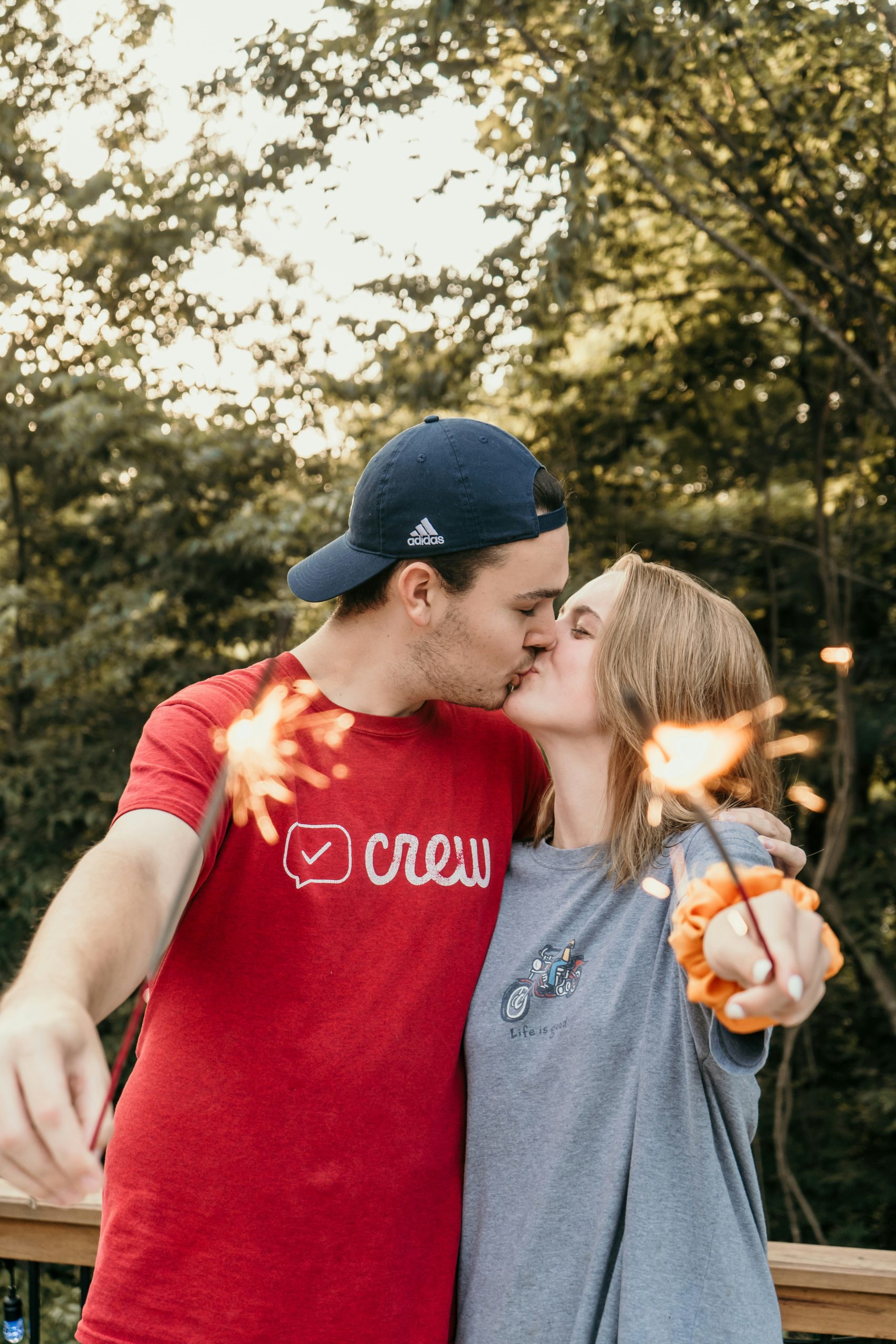 Kissing Couples Through Lips And Love